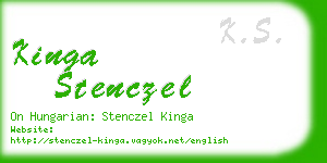 kinga stenczel business card